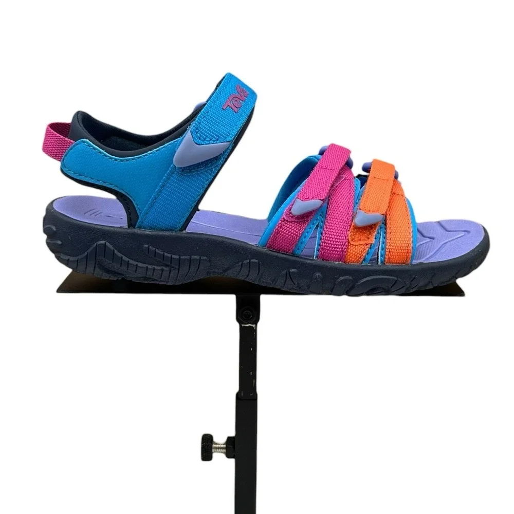 Teva Tirra Little Girls Sport Sandal Size 11 Blue Rose Multi Open Toe Adjustable